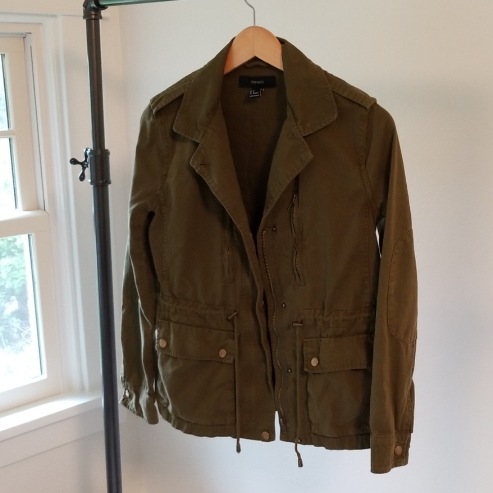Forever 21 Utility Jacket Size S Military Green
